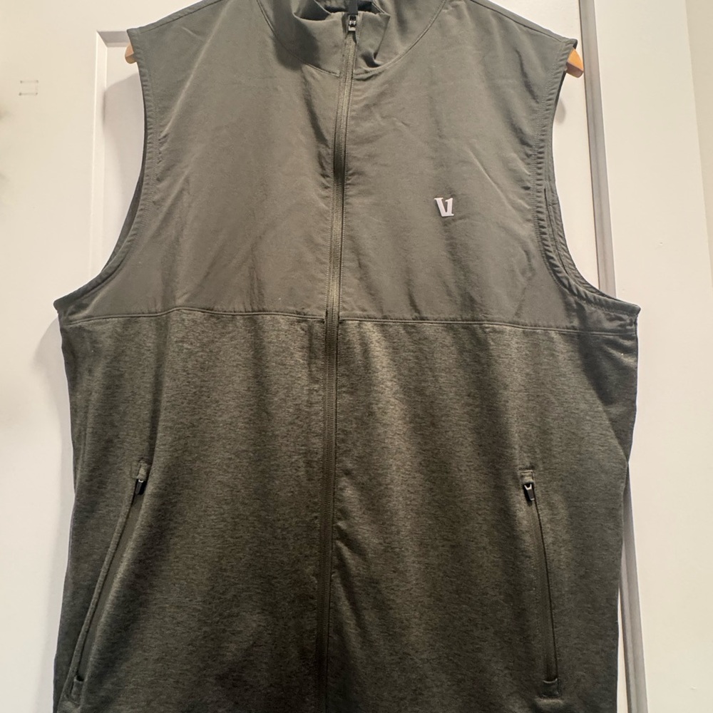 Men's Kale Heather Sunday Element Vest by  Vuori
